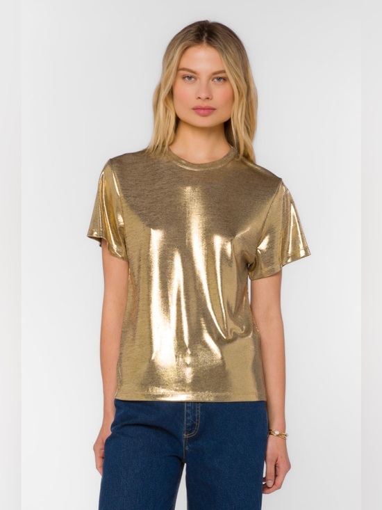 Tops - Velvet Heart Los Angeles Zelda Gold Tee, size S